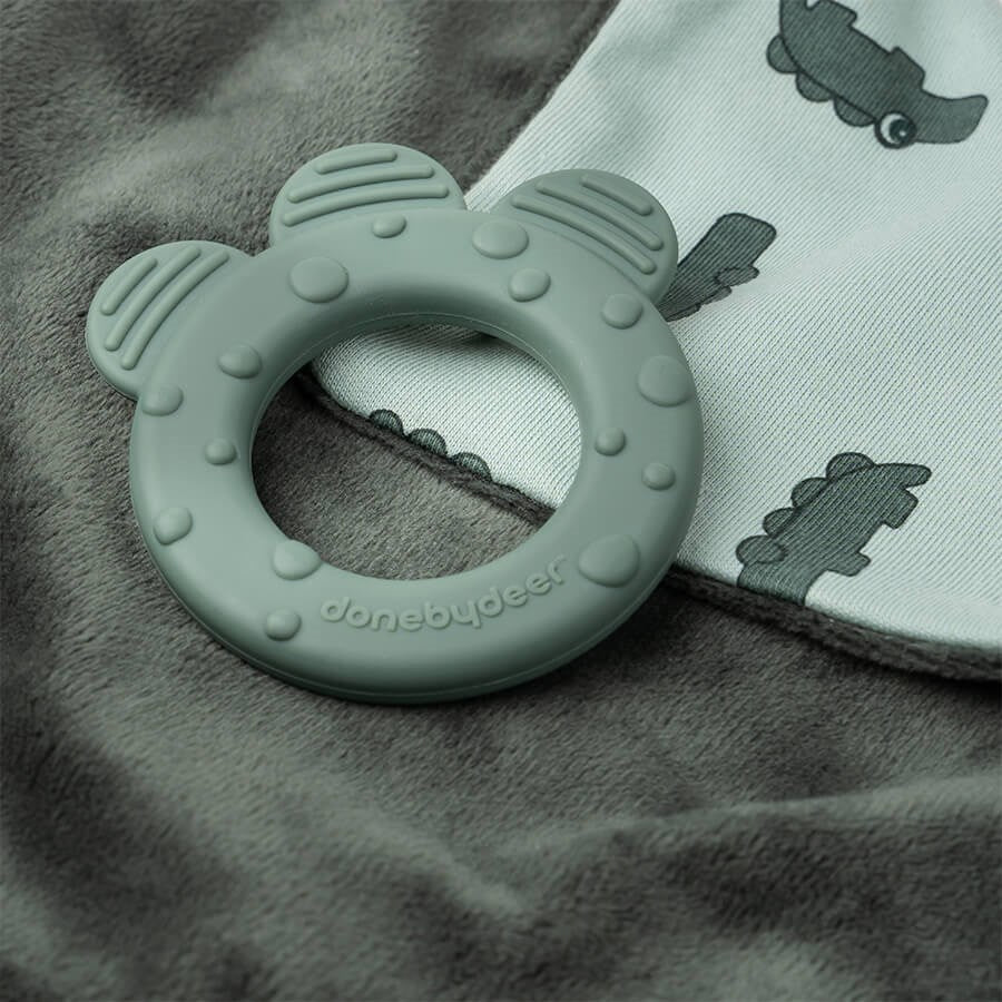 Done by Deer Comfort Teether - Croco Green