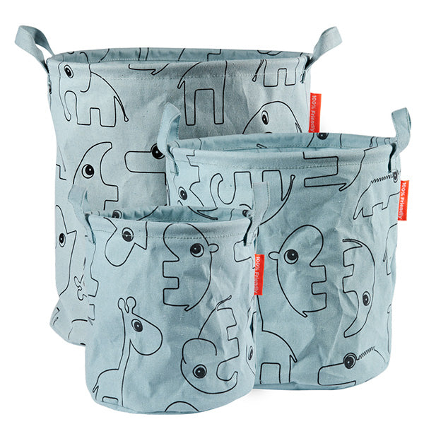 Done by Deer Storage Baskets 3-pcs Contour - Blue
