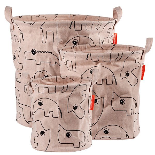Done by Deer Storage Baskets 3-pcs Contour - Powder Pink