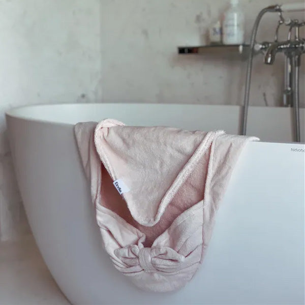Elodie Details Hooded Towel - Powder Pink Bow