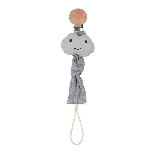 Cotton Cloth Dummy Clip Pacifier Chain - Cloud