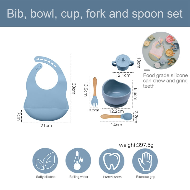 5-Piece Baby Feeding Silicone Set