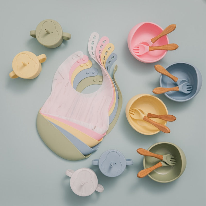 5-Piece Baby Feeding Silicone Set