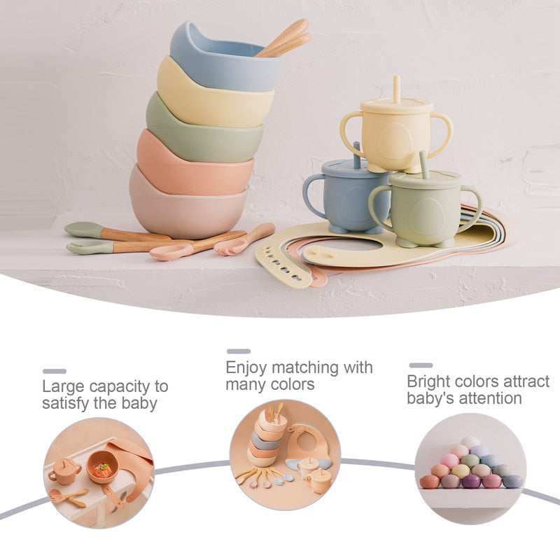 5-Piece Baby Feeding Silicone Set