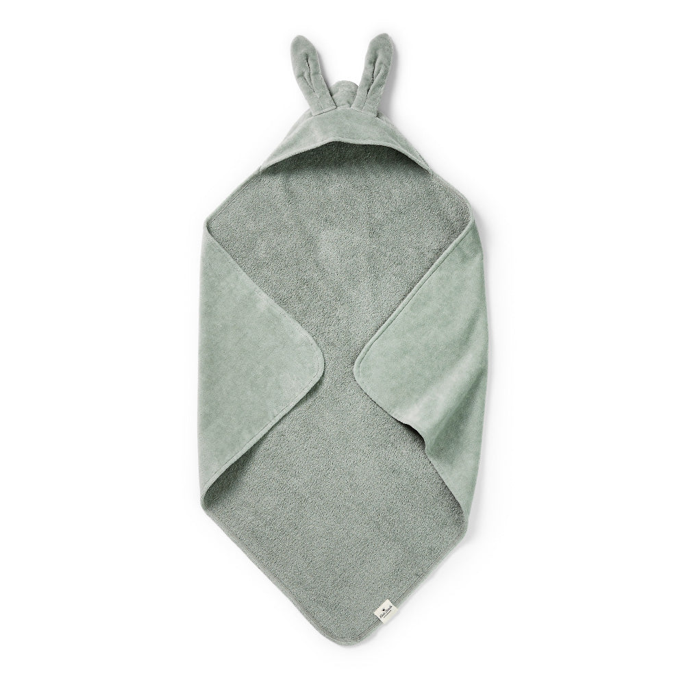 Elodie Details Hooded Towel - Mineral Green Bunny